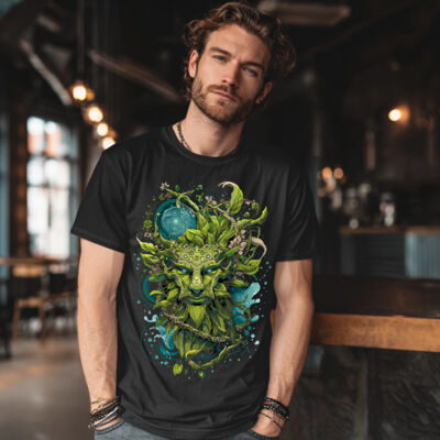 Men's T-Shirt Green man geo  Thumbnail