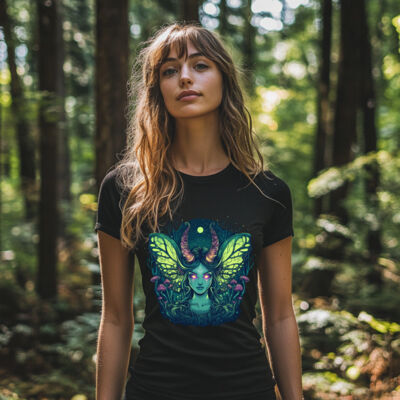 Ladies Slim Fit T-Shirt Mushroom Fairy Thumbnail